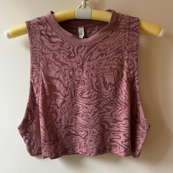 LULULEMON All Yours *Veil sheer crop tank top in Spiced Chai - Picture 1 of 7